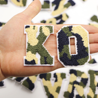 Patch personnalisé de lettre d'alphabet de Camouflage à appliquer sur les vêtements de bricolage, en vrac