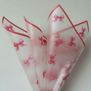 Thiết Kế Mới Hàn Quốc Không Thấm Nước Bow Flower Gói Giấy 20 Tờ/Gói Màu Hồng Cạnh Duy nhất-Bên PE Tráng In Ấn ống đồng - Product Image 1