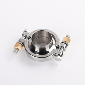 304 स्टेनलेस स्टील सैनिटरी उच्च दबाव क्लैंप सेट सटीक कास्टिंग क्लैंप पाइप फिटिंग डबल बोल्ट कॉपर नट के साथ - Product Image 4