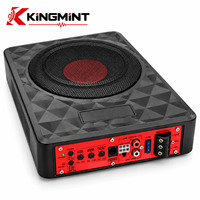 Subwoofer actif de 10 pouces sous le siège de voiture, haut-parleur mono basse puissant pour système audio de voiture avec télécommande