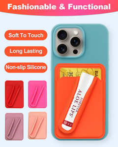 حافظة هاتف وملمع شفاه من السيليكون بنمط الحلوى للسيدات مع حامل لاصق محمول وحماية - Product Image 6