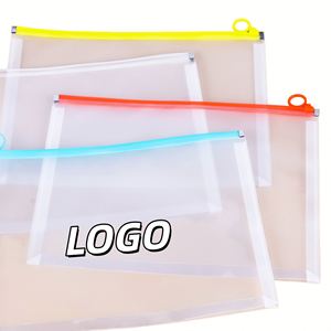 Sobres Transparentes X515 A4 con Cierre, Bolsa de Plástico para Documentos, Carpeta para Cartas, Bolsa para Archivos, Bolsa para Almacenamiento de Papel, Bolsas para Lápices, Material Escolar y de Oficina - Product Image 1