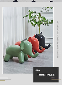 Tabouret créatif en plastique pour enfants. <span class=keywords><strong>Petite</strong></span> <span class=keywords><strong>chaise</strong></span> en forme d'éléphant pour salon et chambre à coucher. Décoration intérieure - Product Image 4