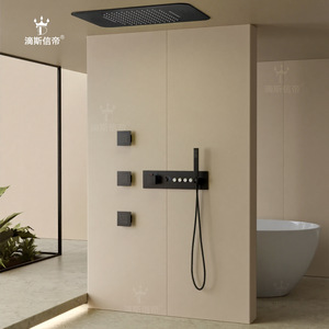 Système de panneau de douche en acier inoxydable transfrontalier avec pomme de douche simple, robinet de salle de bain, ensemble de salle de bain - Product Image 4