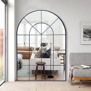 Bán buôn lối vào trang trí trang trí gương tường cửa sổ loại khung gương kim loại đầy đủ chiều dài lớn cửa sổ gương tường - Product Image 1