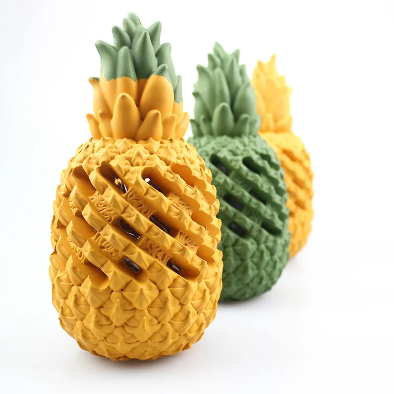 Different colors pineapple shapes pet dog chew toy