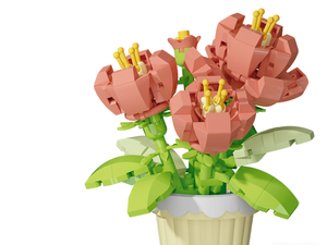 Bloques de Construcción de Bonsái de Rosa del Amor Eterno |   Kit de Maceta con Degradado Rojo y Marrón, Regalo Romántico para el Día de San Valentín - Product Image 6