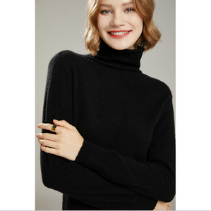 Stile di moda coreano personalizzato tinta unita maniche lunghe <span class=keywords><strong>dolcevita</strong></span> <span class=keywords><strong>maglia</strong></span> Cashmere maglione abito da donna - Product Image 6