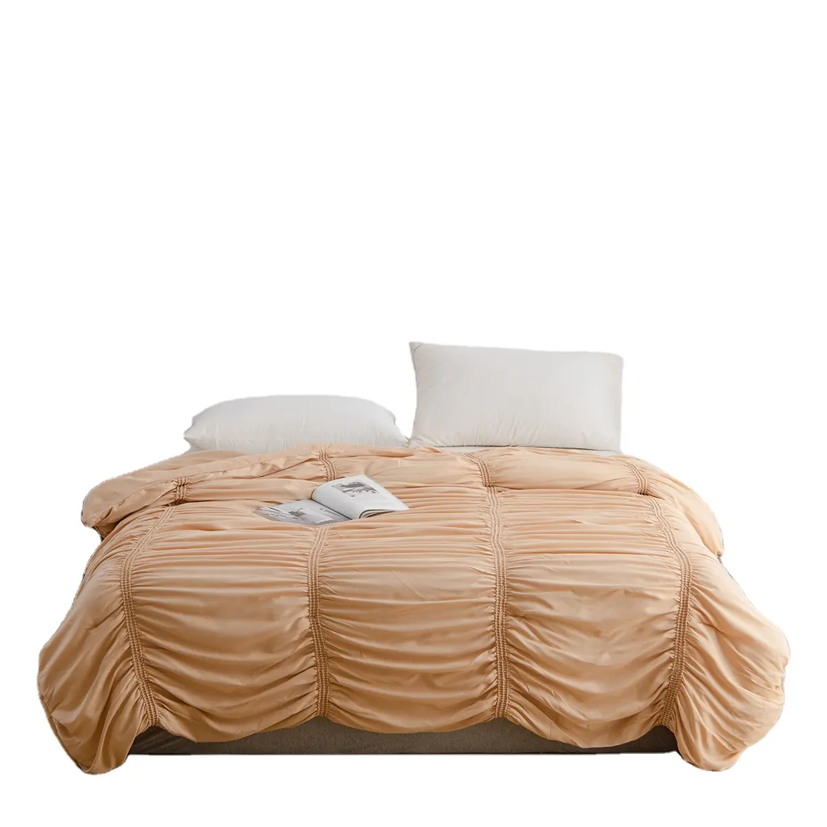 Европейский стиль акриловый 3d Печатный бамбуковый Белый Seersucker Легкий одеяло