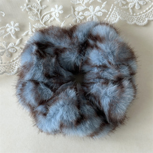 Clarmer mùa thu mùa đông giả lông ngựa vằn in scrunchies <span class=keywords><strong>Fang</strong></span> Nhân Dân tệ người nổi tiếng cùng một phong cách mềm tóc sang trọng cuộn với tóc quan hệ - Product Image 4