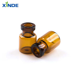 Frasco Redondo de Vidrio Ámbar para Uso en Laboratorio con Tapón de Goma, para Almacenamiento de Píldoras Perfumadas, Tratamiento de Superficie con Serigrafía, Infusión Xinde CN/JIA - Product Image 2