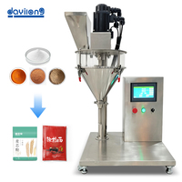 Machine de remplissage semi-automatique de haute précision à vis pour poudres, avec dosage quantitatif pour assaisonnements, lait et farine