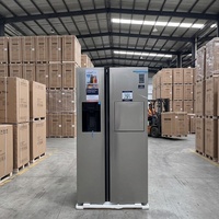 Réfrigérateur côte à côte 606L avec distributeur de glaçons et d'eau, technologie BLDC Inverter, congélation rapide, 380L réfrigérateur, 226L congélateur, 220V 50Hz CE