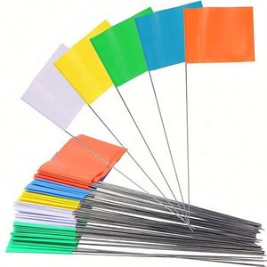 Custom Wholesale High Quality Campaign Any Color Yellow PVC & Polyester Pennant <b>Small</b> Yard Flags for Lawn Marking - Product Image 1