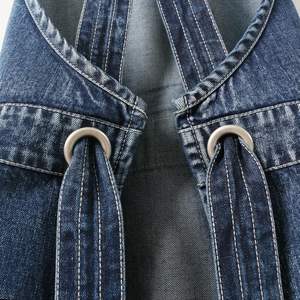 Jeanerlor <b>Denim</b> Work <b>Apron</b> Unisex Cotton Abrasion Resistant For Men And Women - Product Image 5