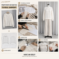 Pull en maille ajourée ivoire pour femme, col rond, manches longues, coupe décontractée, usage quotidien, personnalisable OEM, marque privée