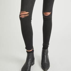 Jeans en coton pour femmes, taille mi-haute, coupe droite, design personnalisé, décontracté, grande taille, hiver - Product Image 4