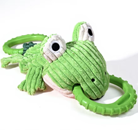 Jouet à mâcher en velours côtelé en forme de grenouille, mignon et moderne, durable, interactif, pour l'entraînement des chiens et des chats