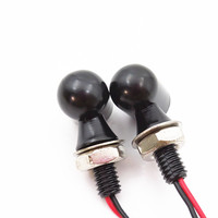 E24 Motorrad LED-Blinker 12V Schwarz/Silber/Carbon AL+PC Material Hinten/Links/Rechts Positionierung für Roller