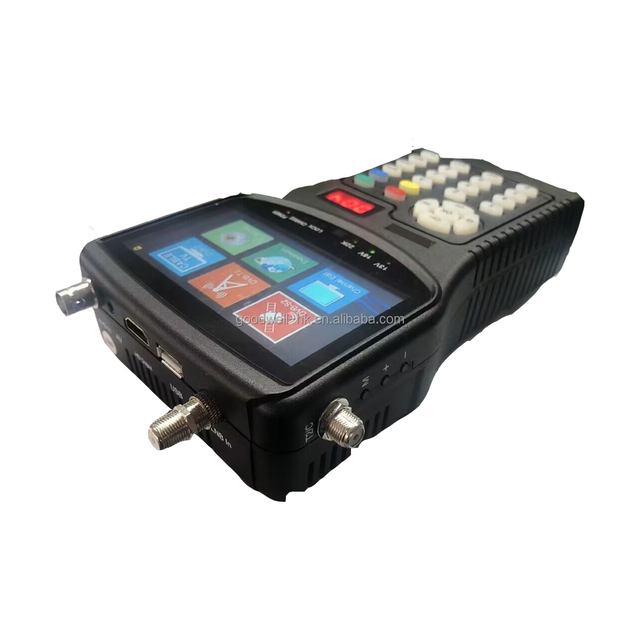 Factory Direct Supply  Portable 4.3" DVB-S FTA Digital Satellite Finder Meter With Spectrum Analyzer ,Support DVB-S2+T2+C