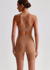 قطعتين راكب الدراجة النارية السراويل شعار مخصص المرأة الصيف اليوغا حمالة الصدر الرياضية اللياقة البدنية تجريب ارتداء نشطة قصيرة للنساء - Product Image 5