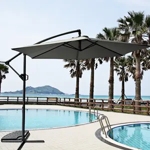 Nouveau suspendu banane étanche en porte-à-faux jardin plage Patio soleil toile Parasol fer extérieur <span class=keywords><strong>Restaurant</strong></span> parapluie - Product Image 1