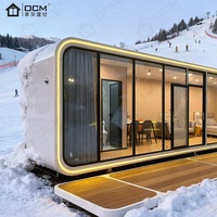 Cabine en bois de luxe OCM, maison capsule en bois |   Cabine préfabriquée mobile pour le tourisme haut de gamme, le bureau à domicile et les projets de bar à domicile