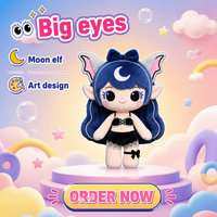 Figurine en peluche personnalisée en usine, personnage de dessin animé mignon, broderie, fille violette, figurine d'action en peluche avec vêtements