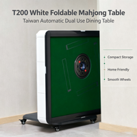 Table de Mahjong automatique de style taïwanais T200, pliable, 2 en 1, double usage, Mahjong et table de jeu carrée pour la maison