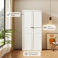 Armoire double porte en acier blanc mat W600mm pour chambre à coucher, support OEM, vente en gros