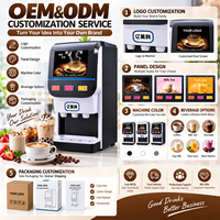 Distributeur de boissons chaudes instantanées à 3 saveurs, machine à café, thé au lait, boissons chaudes, machine à préparer des boissons chaudes instantanées