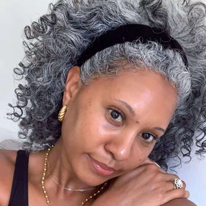 Extension de <span class=keywords><strong>cheveux</strong></span> brésiliens naturels queue de cheval, chevelure naturelle africaine, queue de cheval complète, avec closure grise, Clip, <span class=keywords><strong>sel</strong></span> <span class=keywords><strong>et</strong></span> <span class=keywords><strong>poivre</strong></span>, 140g - Product Image 1