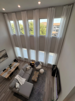 Rideaux en voile blancs sur mesure extra longs, rideaux en voile pour fenêtre double hauteur, grande fenêtre, salon