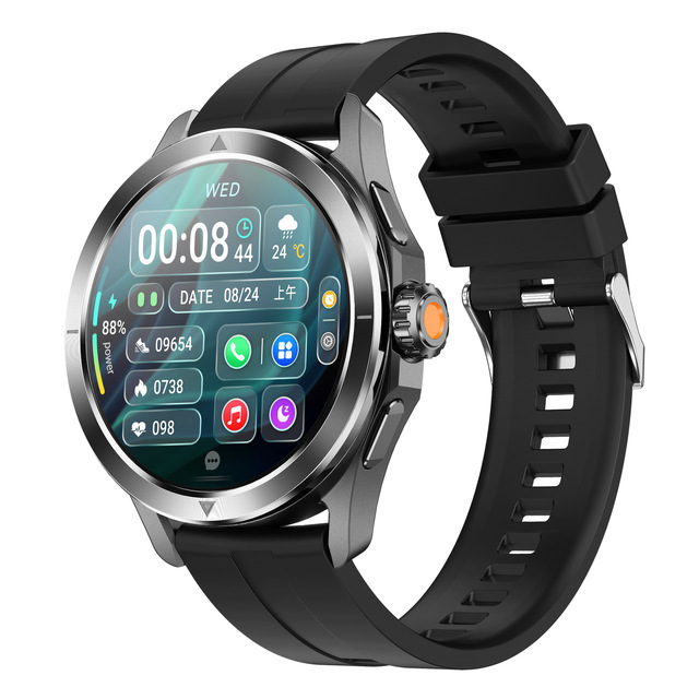 S4 Ultra HD Android Smart Watch IP67 Waterproof Silica Gel Answer Call Sports Fitness Tracker Heart Rate Monitoring NFC Business