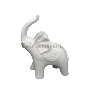 Bán buôn trắng sứ Elephant figurine, sứ tượng, trắng gốm Elephant