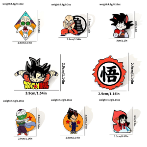 <span class=keywords><strong>8</strong></span> Designs Vente en gros Anime <span class=keywords><strong>DBZ</strong></span> Master Roshi Goku Pin col chemise pour hommes Cartoon Personnalisé Métal Émail Badge Pins pour les fans - Product Image 1