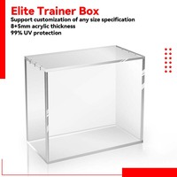 Boîte de présentation en acrylique ETB classique polie ultra-épaisse, résistante aux UV à 99 %, portable, légère et personnalisable, facile à assembler pour les cartes Pokémon