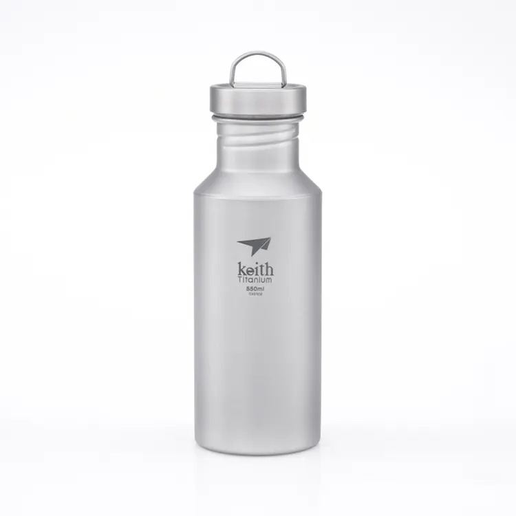 Hot sale camping water bottle high quality titanium sports bottle 550ml water bottles for camping hiking biking backpacking