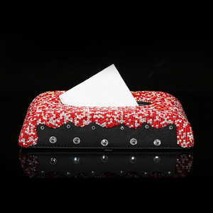 Boîte à mouchoirs pour voiture Ensemble de serviettes de rangement Salle de bain automobile Pare-soleil Boîte à mouchoirs en <span class=keywords><strong>cuir</strong></span> PU avec pour femmes TH16 - Product Image 3