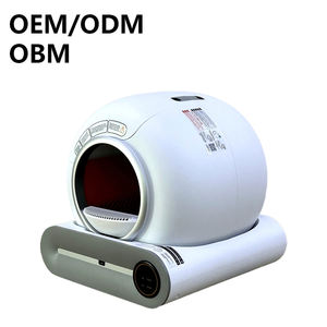 Intelligente Katzentoilette aus ABS-Material mit Automatischem Klappdeckel, Abfallfach und Ionendesodorierungssystem, Runde Automatische Katzentoilette - Product Image 1