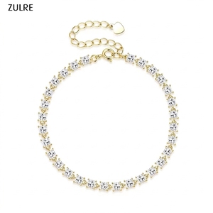 Pulsera de tenis de circonitas 5A transparentes con corte princesa cuadrado, estilo hip-hop elegante y brillante, nueva tendencia 2026, para mujer - Product Image 1