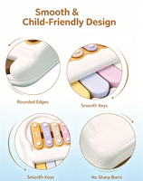 Juguete de Piano Xilófono 2 en 1 de 18 Teclas para Bebés, Piano de Golpeteo Manual para la Iniciación Musical de Niños Pequeños, Instrumento Educativo Temprano Montessori