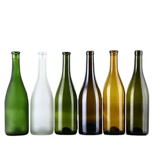 750ml antike grüne Glas Rotwein Burgunder Flasche