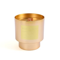 Bougie Votive en Cire de Soja 290g en Gros, Tasse Métallique Dorée Faite à la Main, Cylindrique, Décoration Maison, Cadeau, Aromathérapie, Fêtes