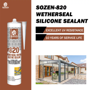<span class=keywords><strong>Sozen</strong></span> 820 Scellant en silicone neutre tout usage résistant aux intempéries, imperméable, adhésif pour verre, PVC, aluminium, toiture - Product Image 3