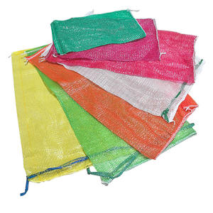 Ail coloré 20kg sac en maille PE avec impression offset sac à cordon recyclable de Shandong usine Logo personnalisé - Product Image 1