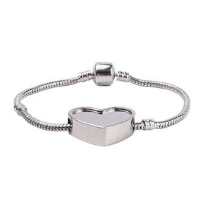 Metal sanat el sanatları sıcak satış süblimasyon boş kalp bilezik sevgilisi için özelleştirilmiş baskılı zarif bilezikler - Product Image 4
