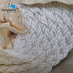 Corda di ormeggio nautica con passacavo a occhiello in poliestere o nylon bianco - Product Image 5