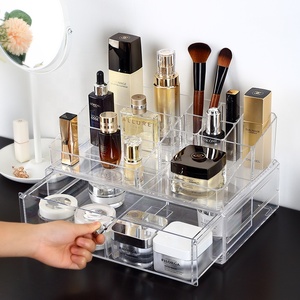 <span class=keywords><strong>2</strong></span> Mảnh Rõ Ràng Nhựa Trang Điểm Tổ Chức Hộ Gia Đình Máy Tính Để Bàn PS Washabe Chống Bụi Ngăn Kéo Lưu Trữ Hộp Hình Chữ Nhật Mỹ Phẩm Lưu Trữ Cho - Product Image 2
