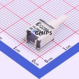 8BS9MTQES Push Button Switch SMD Switch Single Pole Single Throw Round Plunger Horizontal Mount White - Product Image 1